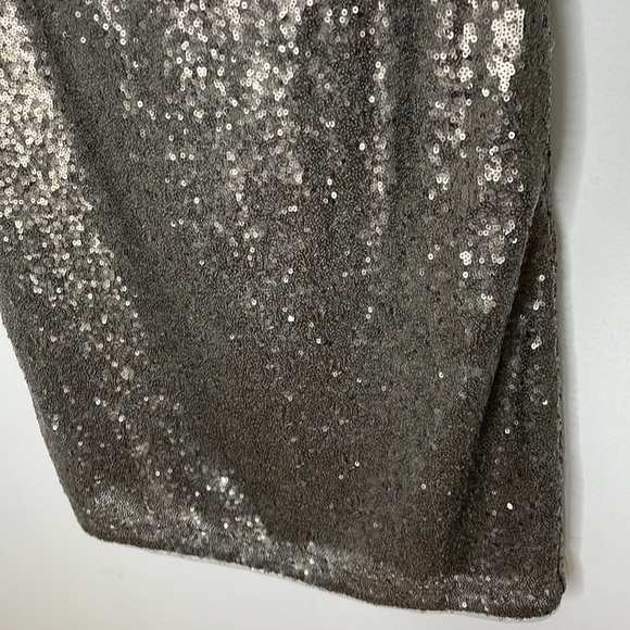 Vera Wang sequins open cowl back mini cocktail dress - Picture 5 of 12